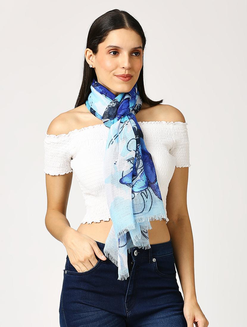 women printed everyday wrap scarf - 21631386 - Standard Image - 1