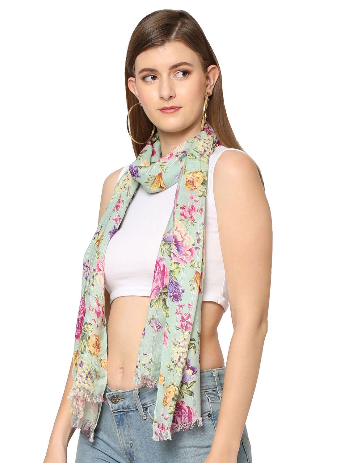 women printed everyday wrap scarf - 21631414 -  Standard Image - 1