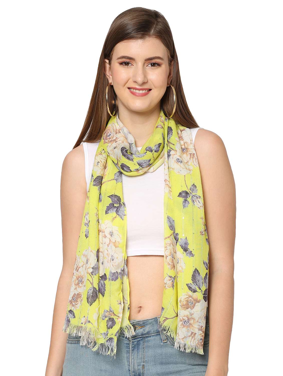 women printed everyday wrap scarf