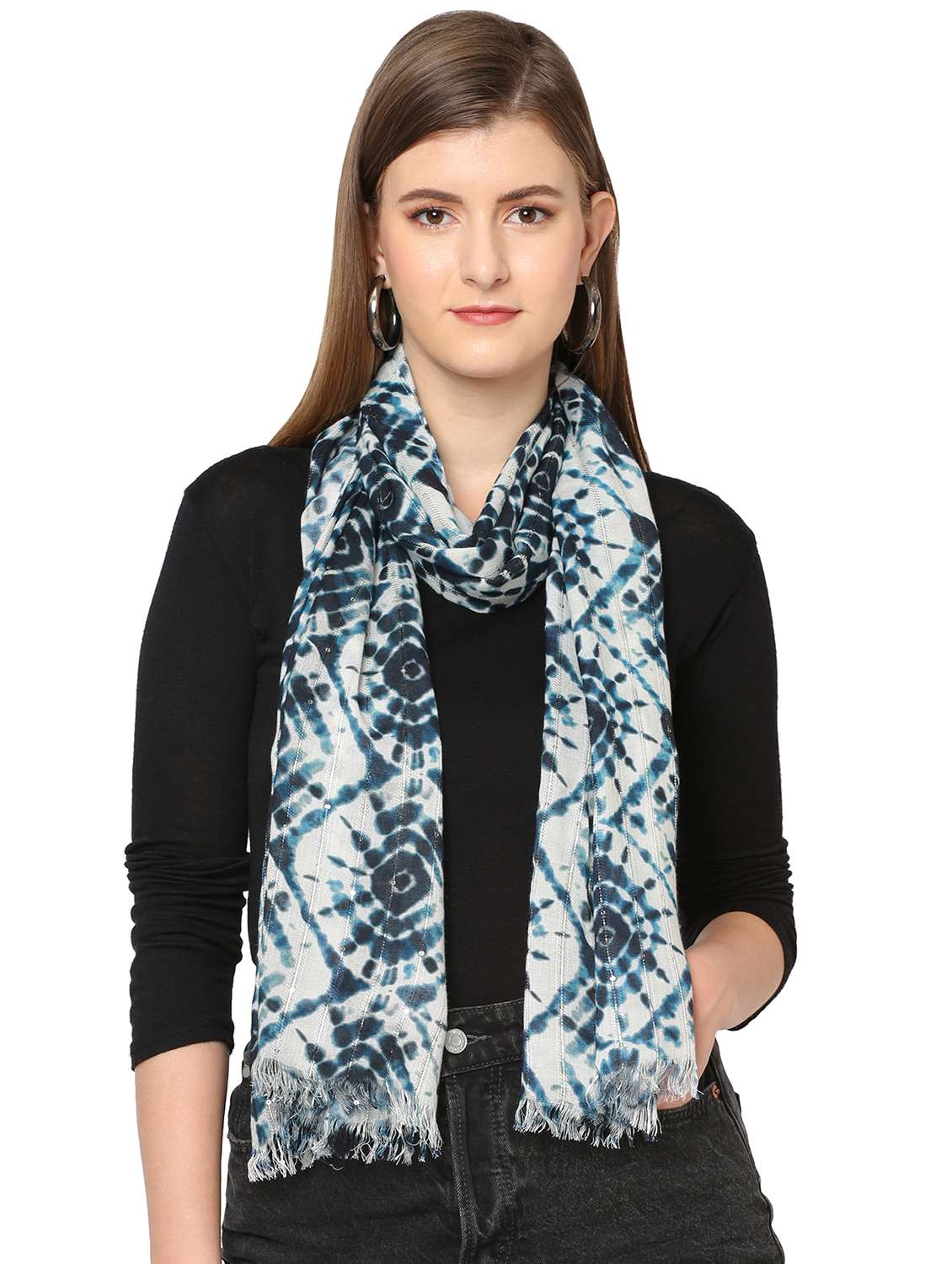 women printed everyday wrap scarf