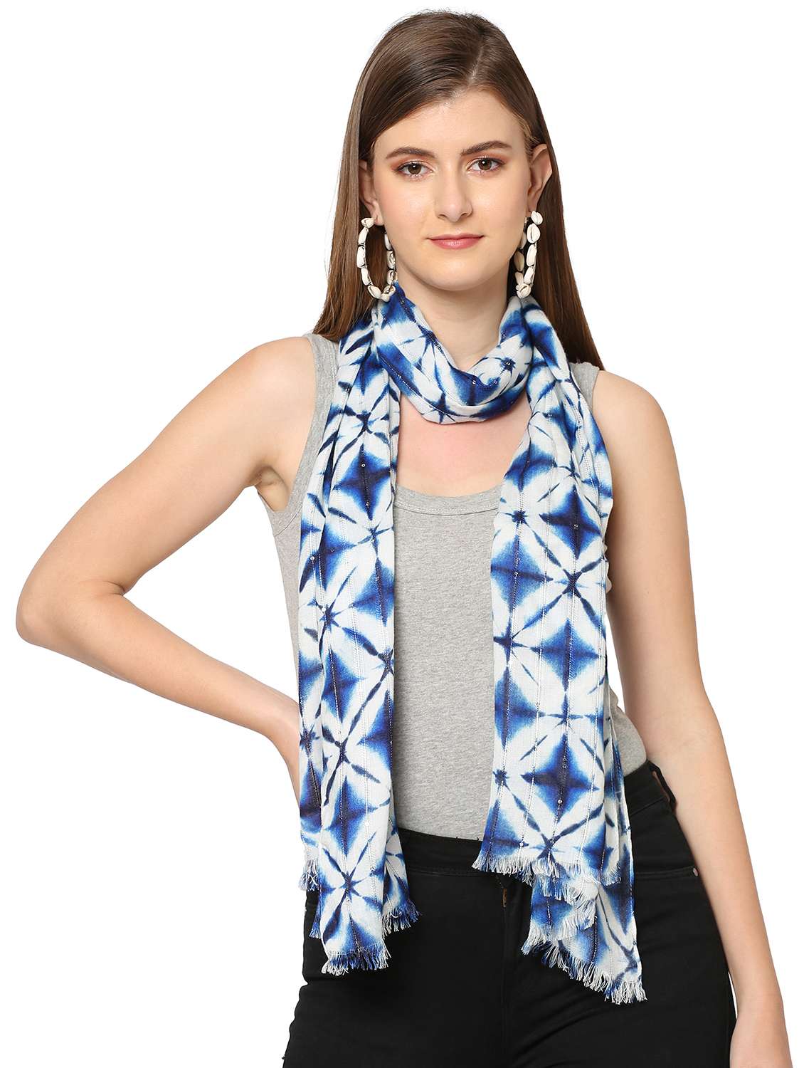 women printed everyday wrap scarf