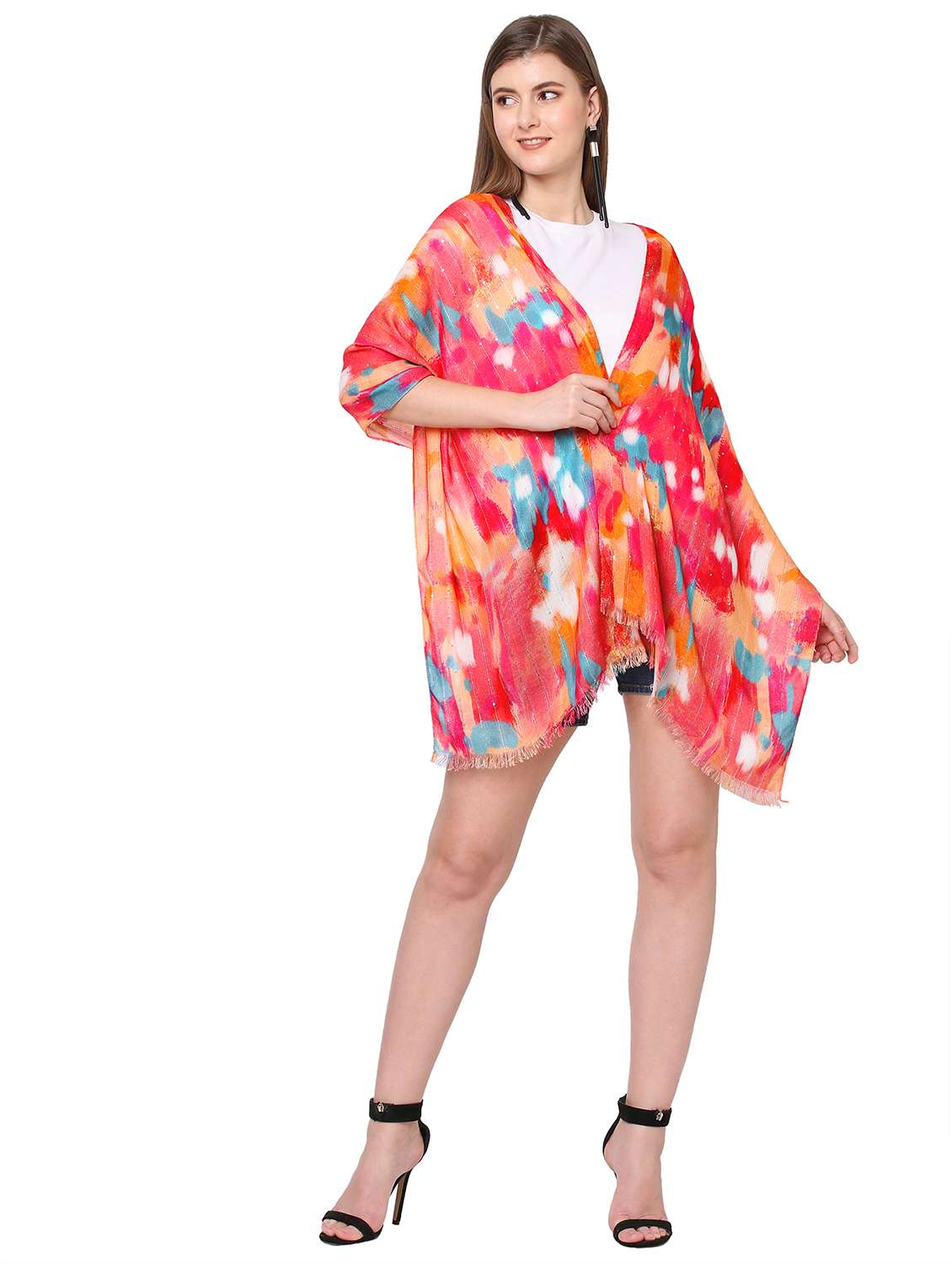 women printed everyday wrap scarf - 21631428 -  Standard Image - 4