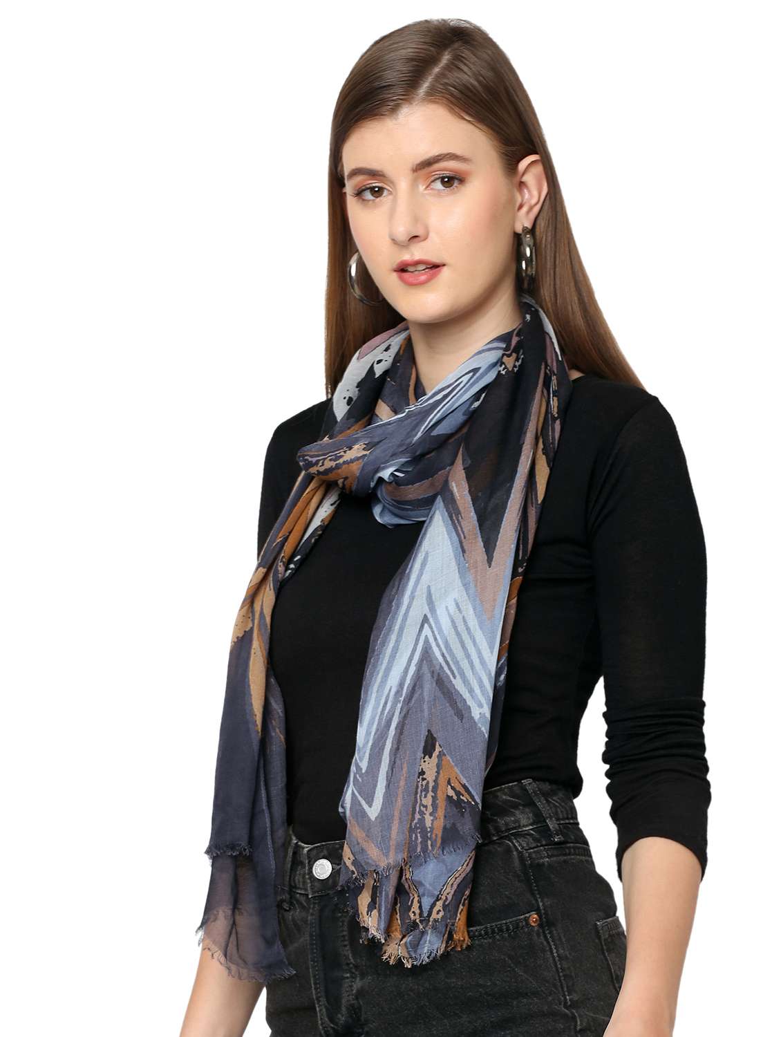 women printed everyday wrap scarf - 21631456 - Standard Image - 1