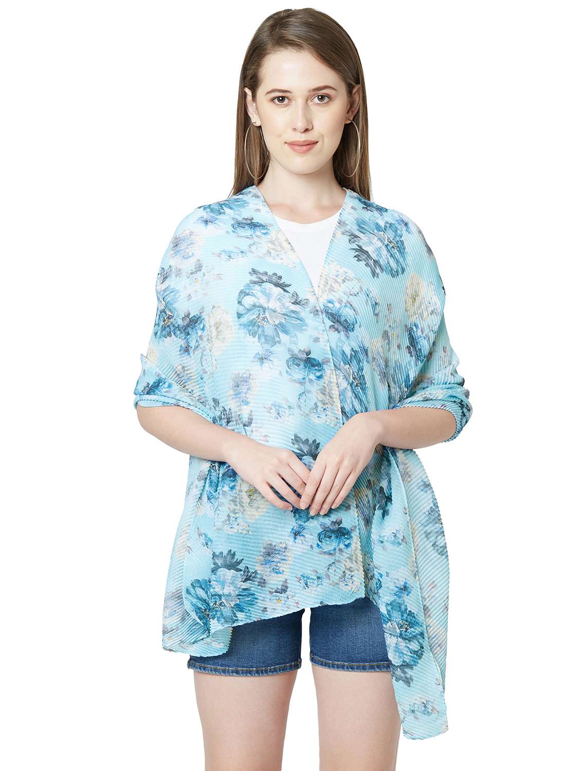 women printed everyday wrap scarf