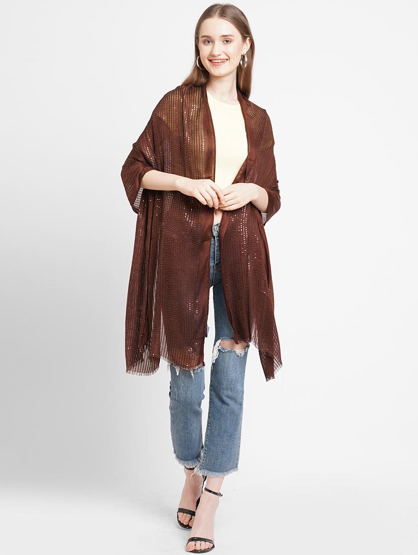 women sequins work everyday wrap scarf - 21631494 - Standard Image - 4
