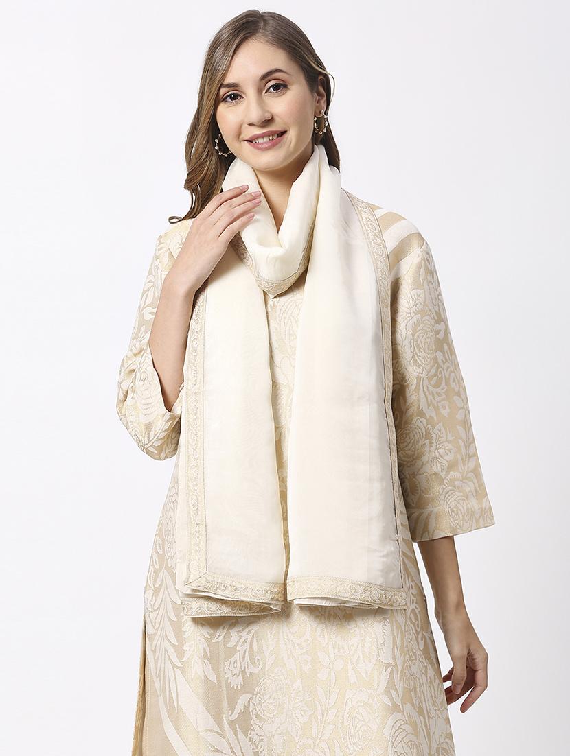 women plain lace bordered dupatta  - 21631550 -  Zoom Image - 0