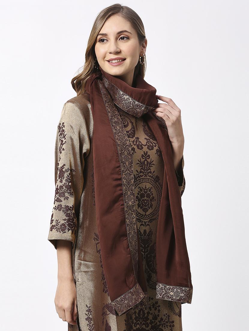 women plain lace bordered dupatta  - 21631552 -  Standard Image - 1