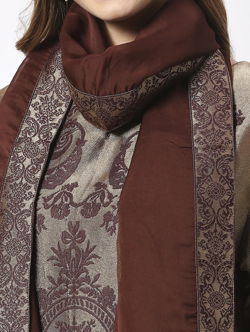women plain lace bordered dupatta - 21631552 - Standard Image - 4