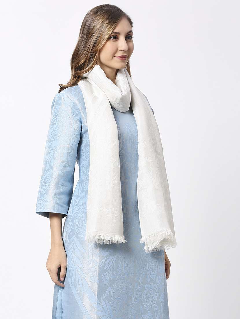 women brocade floral designed dupatta - 21631554 -  Standard Image - 1