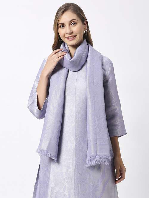 women brocade floral designed dupatta