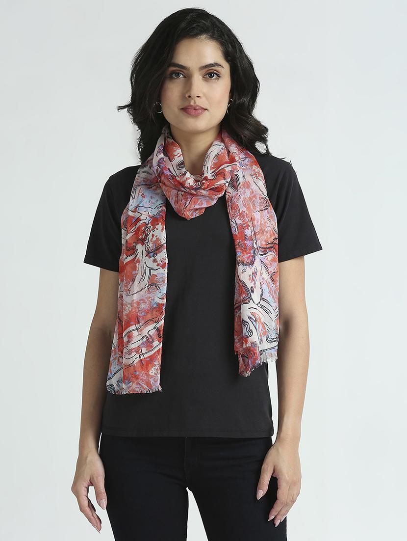 women printed everyday wrap scarf - 21631559 -  Zoom Image - 0