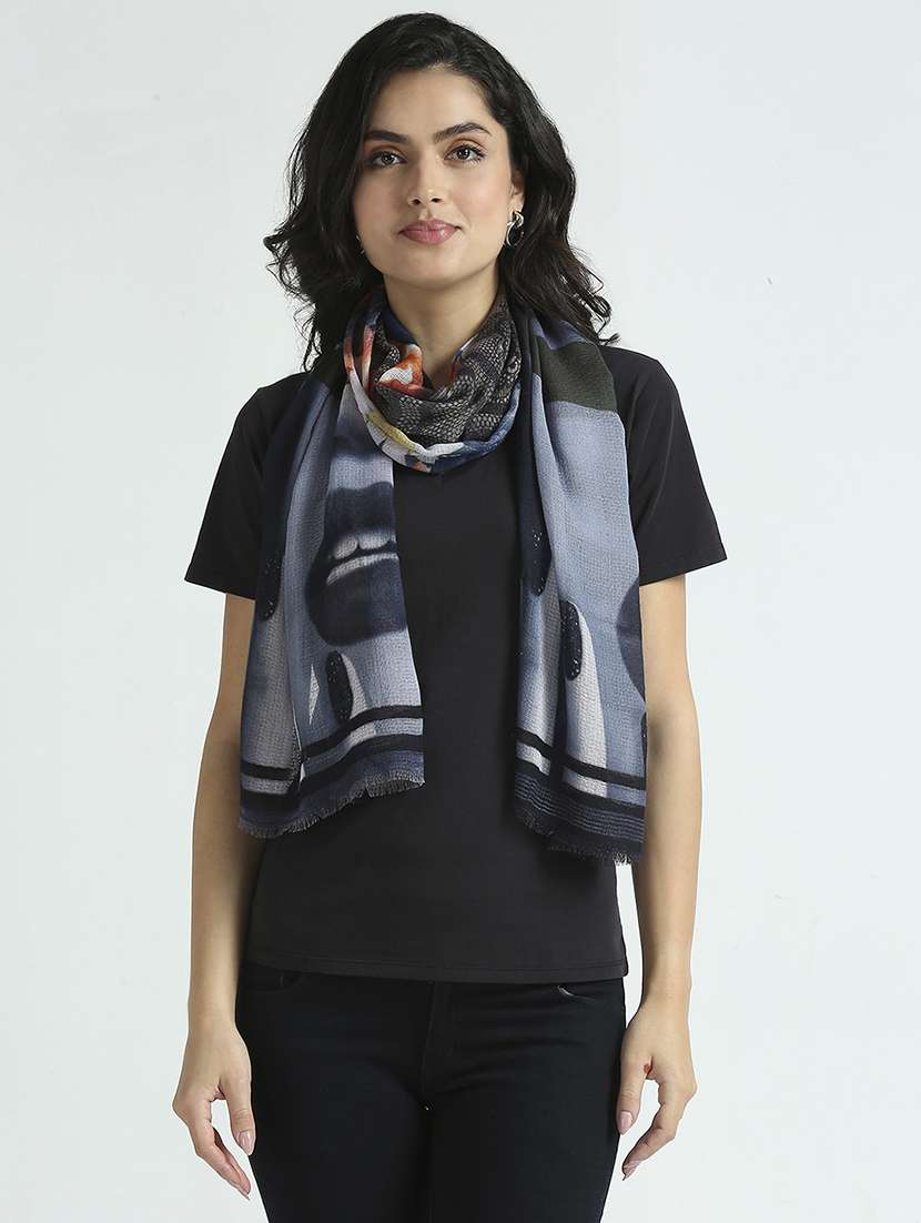 women printed everyday wrap scarf