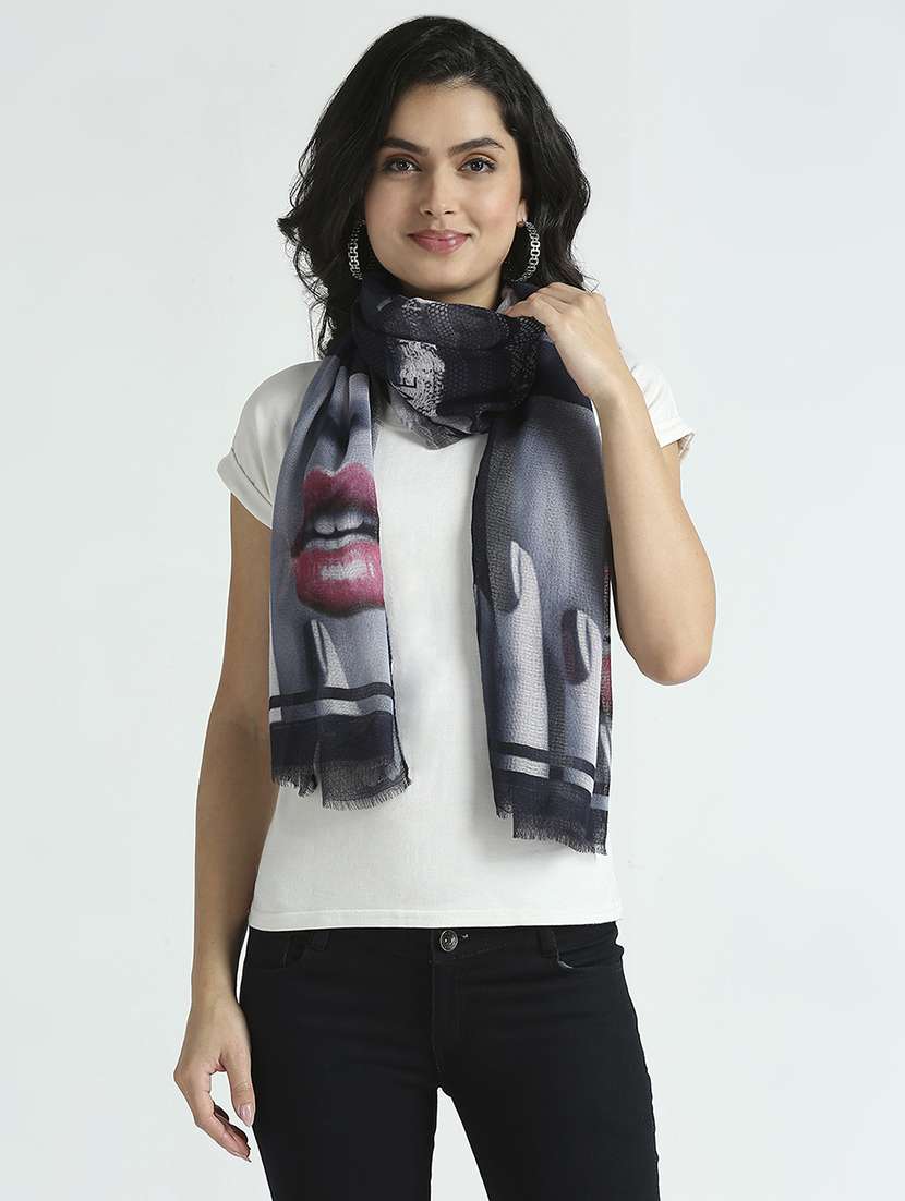 women printed everyday wrap scarf