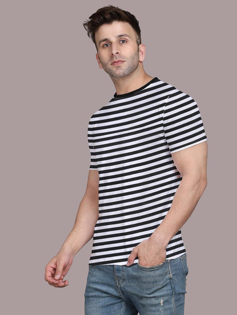 men slim fit striped short sleeve t-shirt - 21631910 - Standard Image - 1