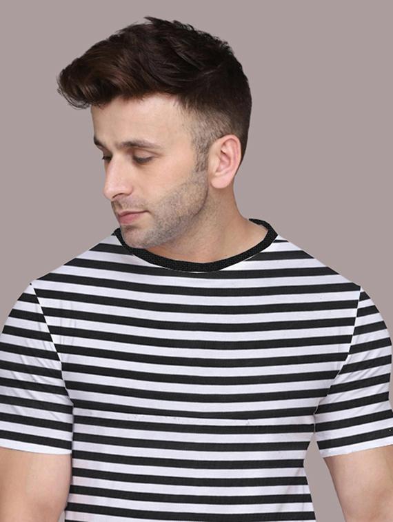 men slim fit striped short sleeve t-shirt - 21631910 - Standard Image - 4