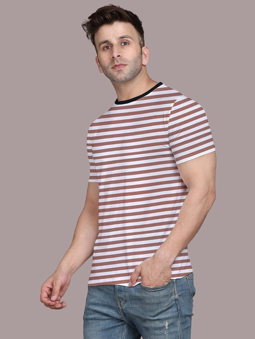 men slim fit striped short sleeve t-shirt - 21631914 - Standard Image - 1