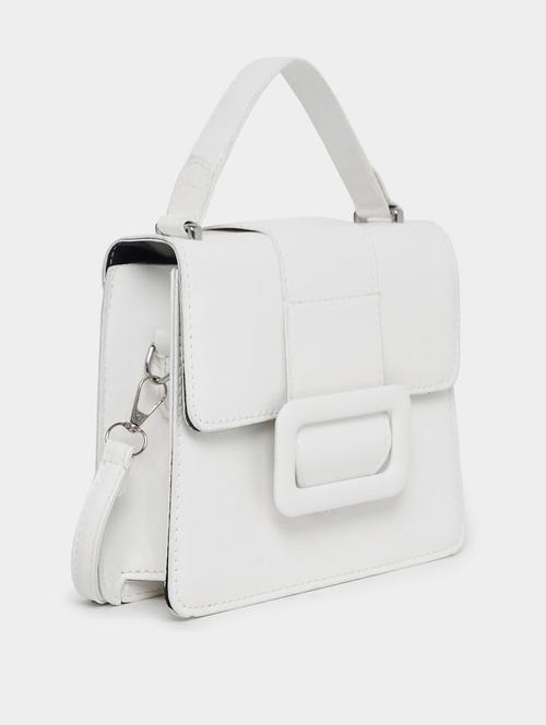 women white solid handbag - 21631984 -  Standard Image - 0
