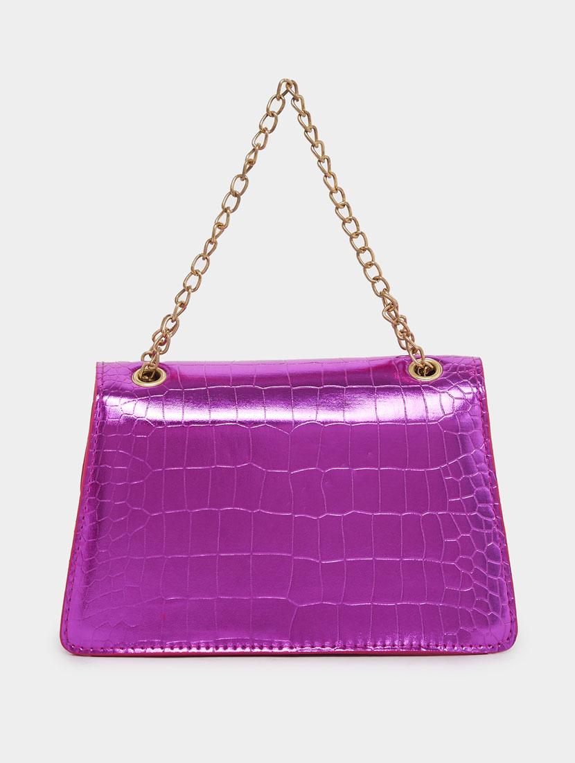 women pink textured handbag - 21631985 - Standard Image - 1
