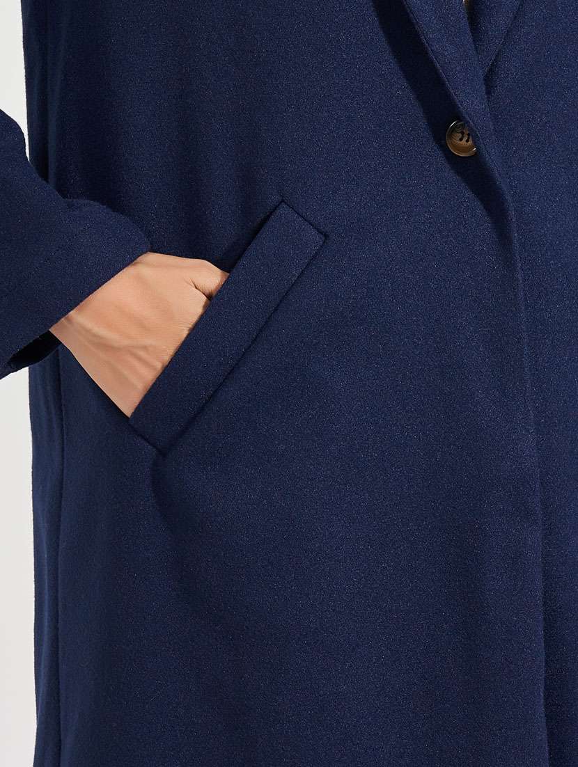 women solid trench overcoat - 21632022 -  Standard Image - 4