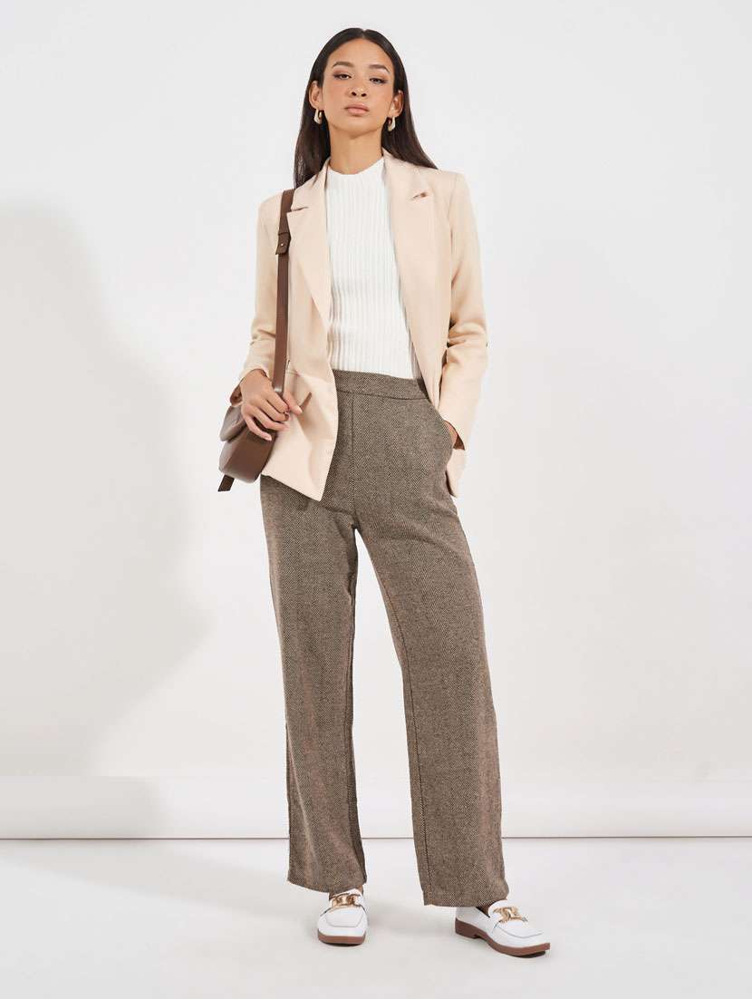 women solid long sleeve casual blazer - 21632034 -  Standard Image - 4