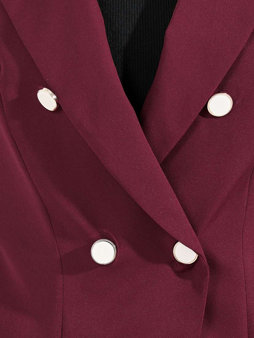 women solid long sleeve casual blazer - 21632042 -  Standard Image - 4