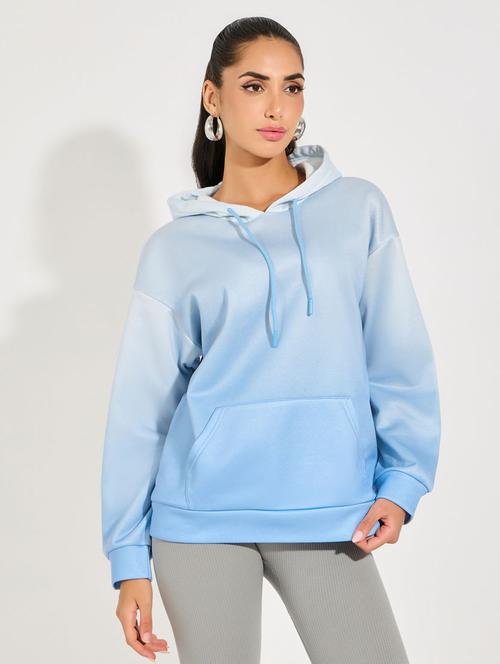 women light blue solid long sleeve sweatshirt - 21632052 - Standard Image - 0