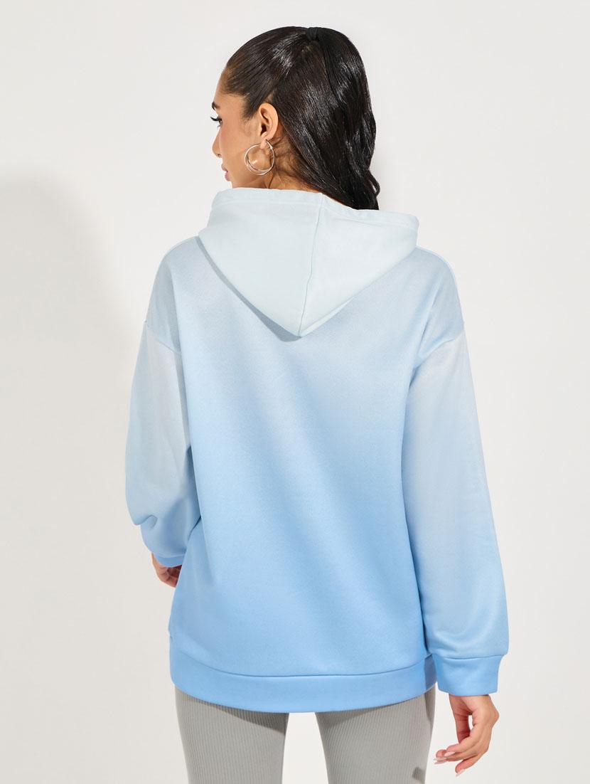 women light blue solid long sleeve sweatshirt - 21632052 -  Standard Image - 1