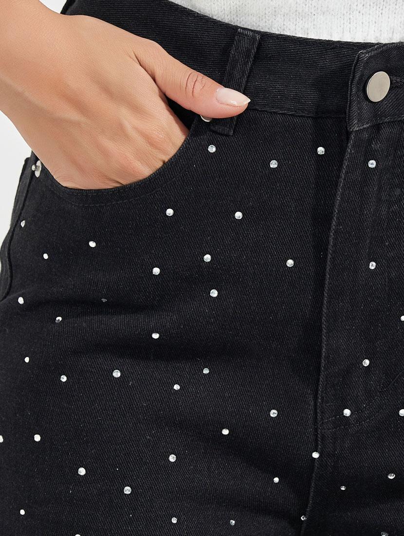 women high rise printed jeans - 21632063 - Standard Image - 4