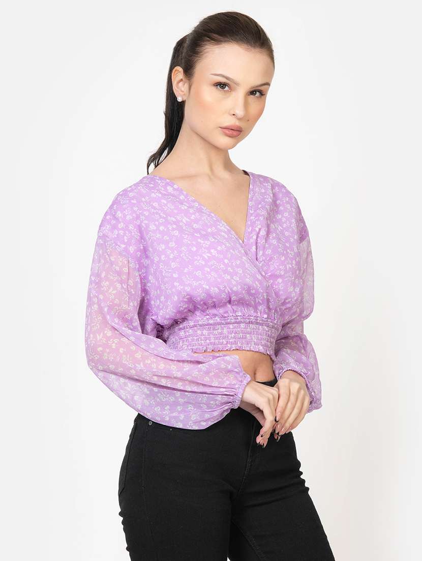 women printed crop top - 21632098 -  Standard Image - 1