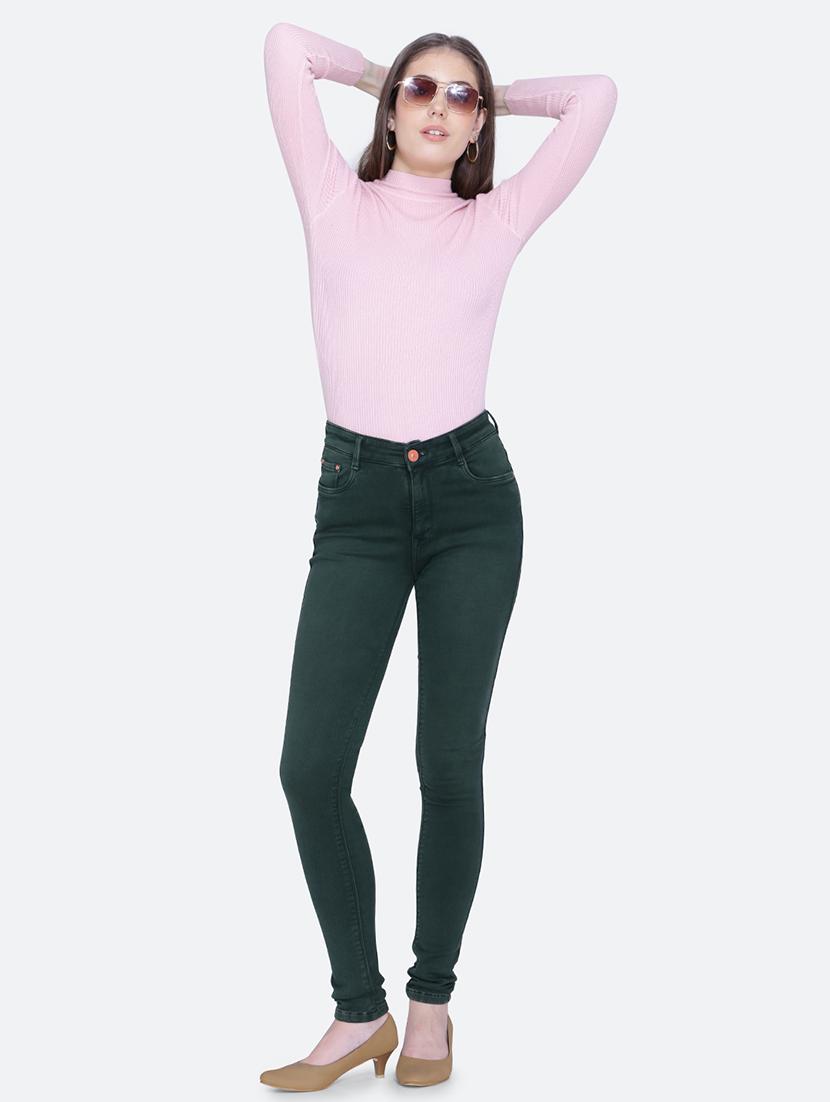 women plain skinny fit denim jeans - 21632420 - Standard Image - 4