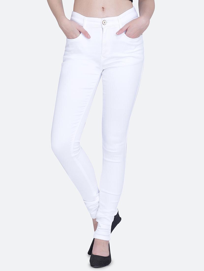 women plain skinny fit denim jeans - 21632438 -  Zoom Image - 0