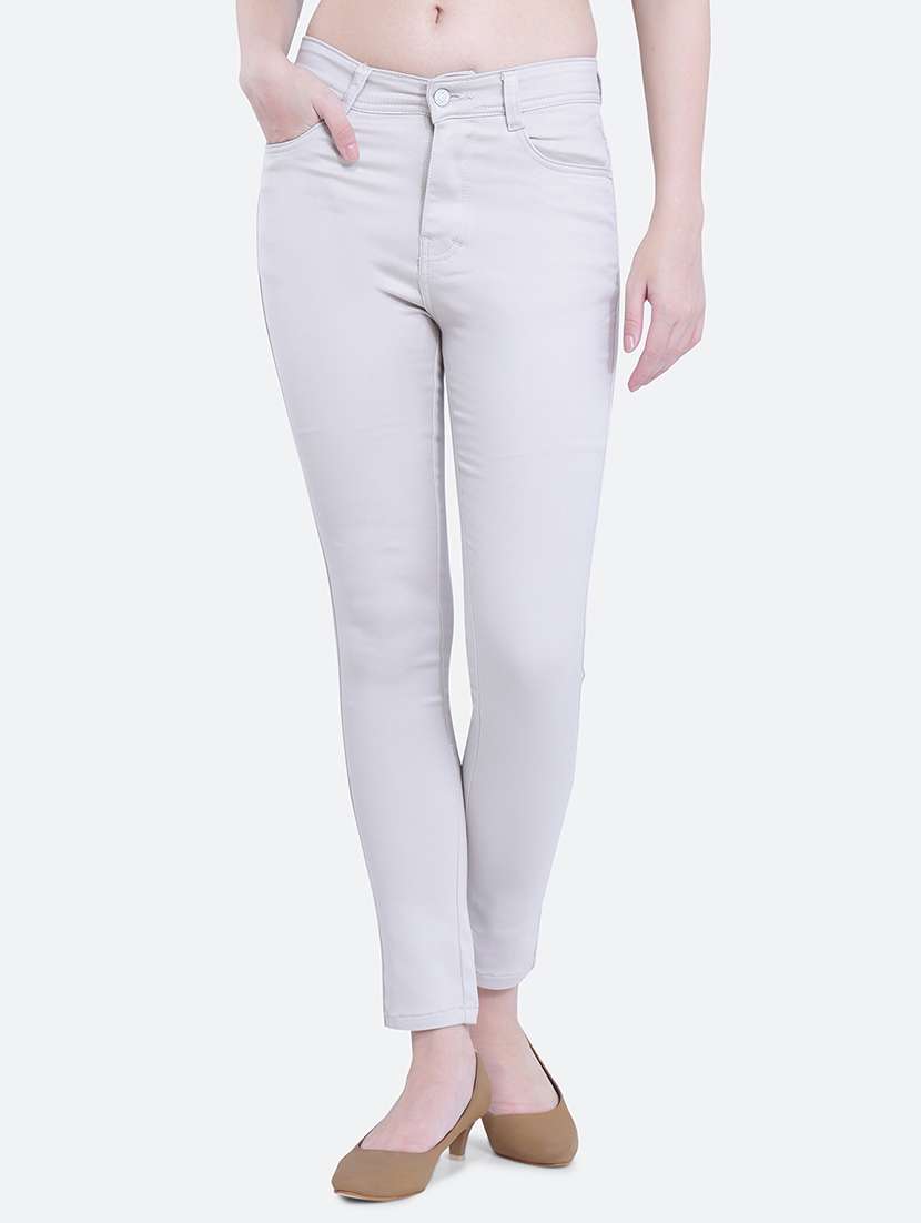 women plain skinny fit denim jeans - 21632520 -  Zoom Image - 0