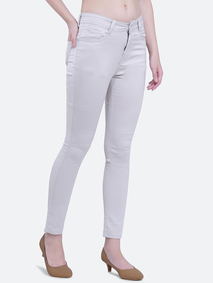 women plain skinny fit denim jeans - 21632520 - Standard Image - 1