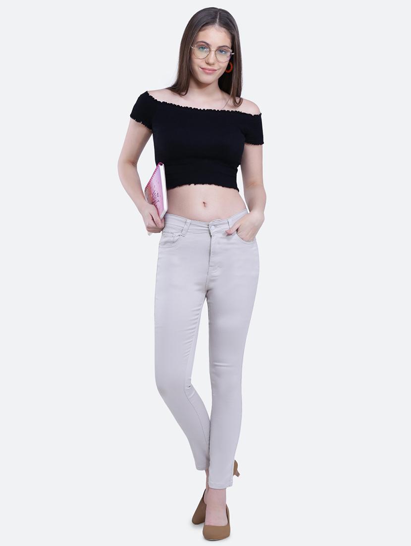 women plain skinny fit denim jeans - 21632520 - Standard Image - 4