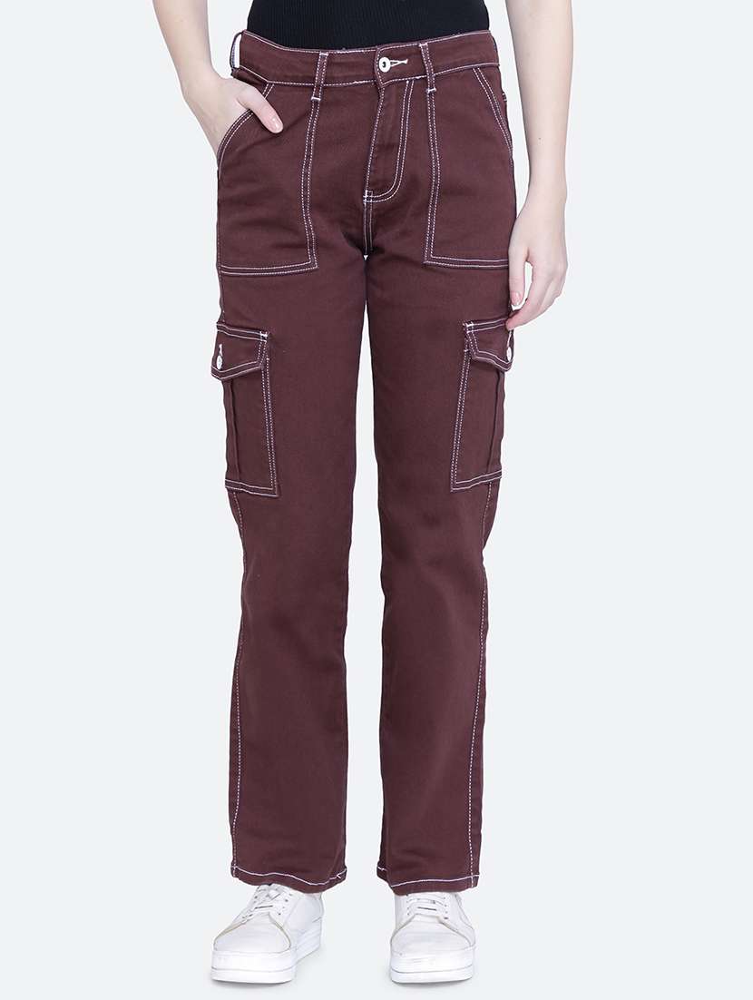 coffee brown denim jeans