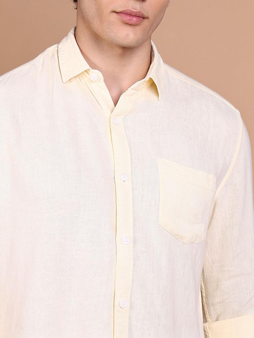 women solid collared casual shirt - 21632620 - Standard Image - 6