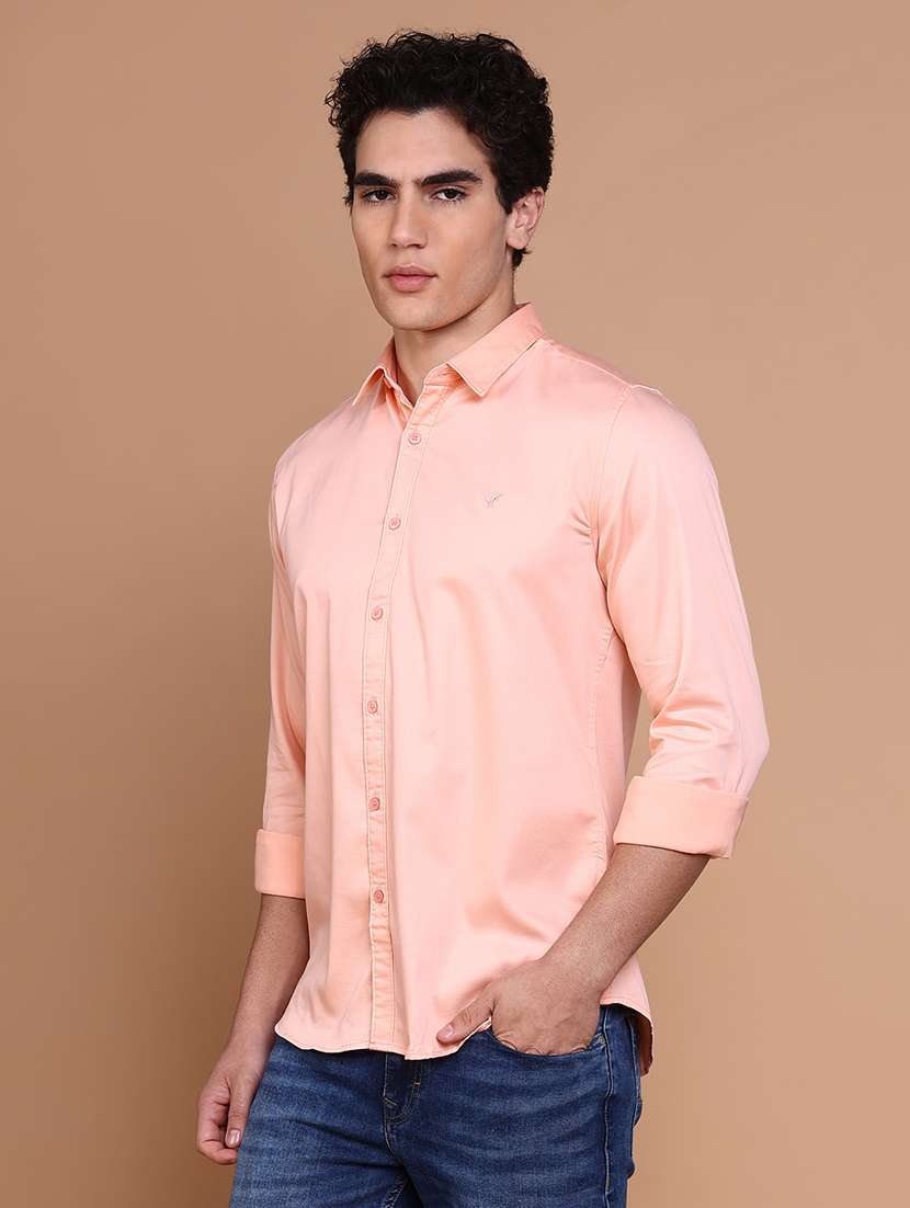 women solid collared casual shirt - 21632623 - Standard Image - 1