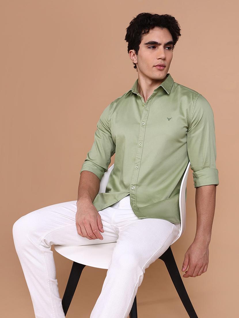 women solid collared casual shirt - 21632625 -  Standard Image - 1
