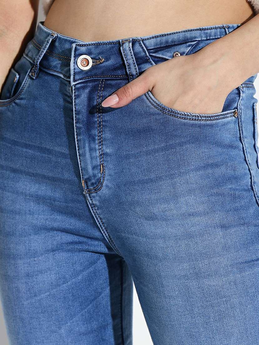 women plain slim fit denim jeans - 21632637 -  Standard Image - 6