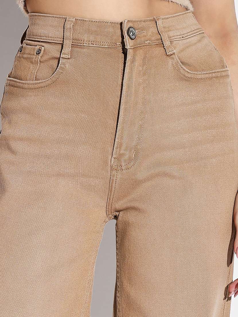 women plain mid rise denim jeans - 21632639 -  Standard Image - 6