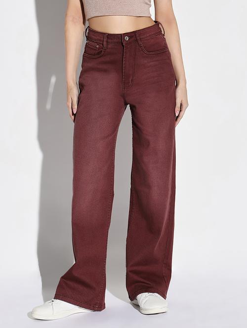 women plain high rise denim jeans - 21632642 -  Standard Image - 0