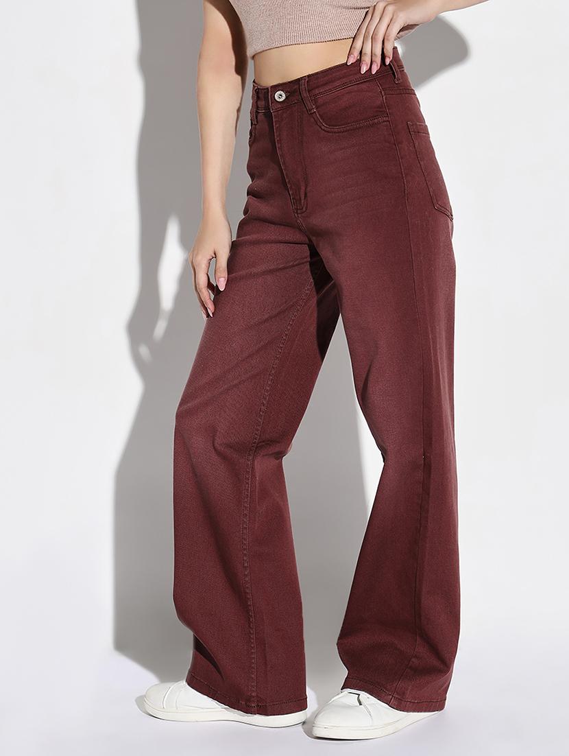 women plain high rise denim jeans - 21632642 -  Standard Image - 1