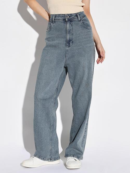 women plain mid rise denim jeans - 21632646 - Standard Image - 0