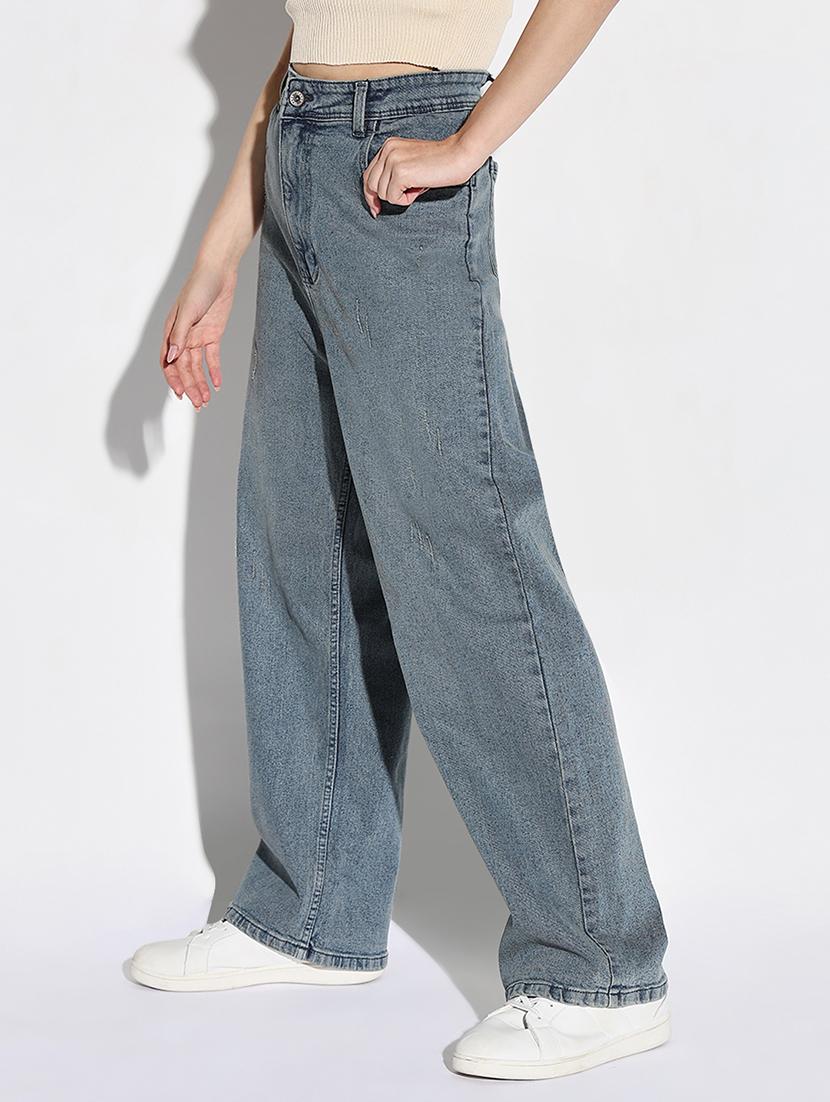 women plain mid rise denim jeans - 21632646 - Standard Image - 1