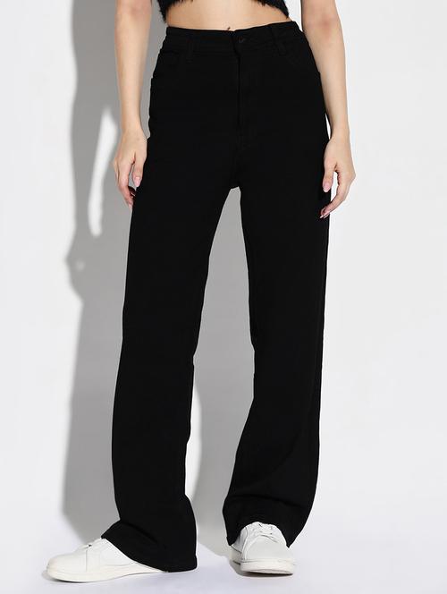women plain high rise denim jeans - 21632648 - Standard Image - 0