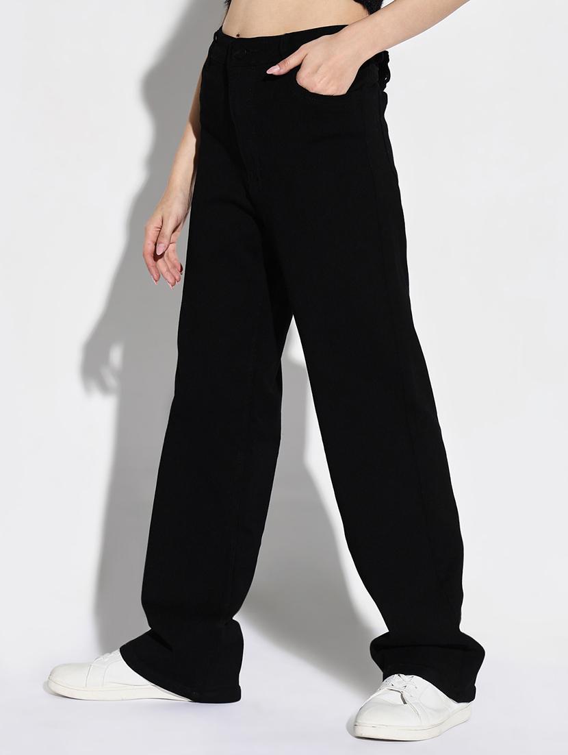 women  plain high rise denim jeans - 21632648 -  Standard Image - 1