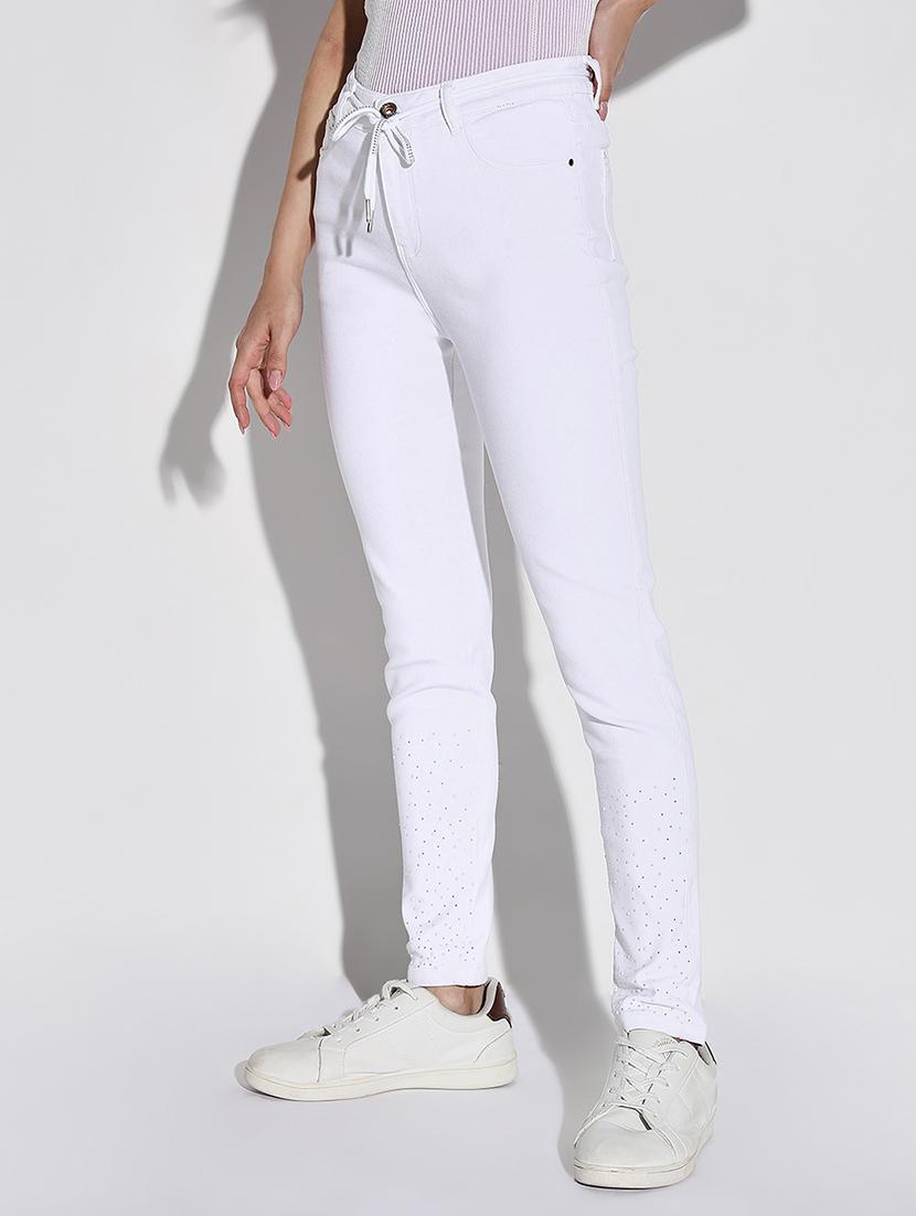 women plain slim fit denim jeans - 21632649 -  Standard Image - 1