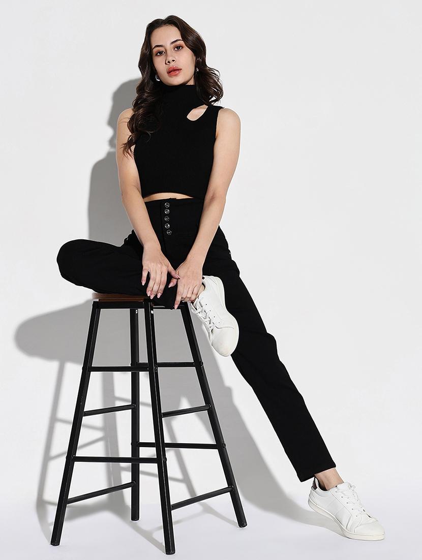 women solid slim fit denim jeans - 21632650 - Standard Image - 4