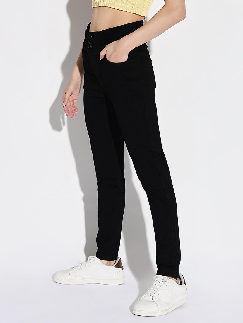 women solid slim fit denim jeans - 21632651 - Standard Image - 1