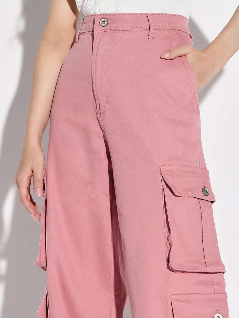 women plain high rise cargo - 21632653 -  Standard Image - 6